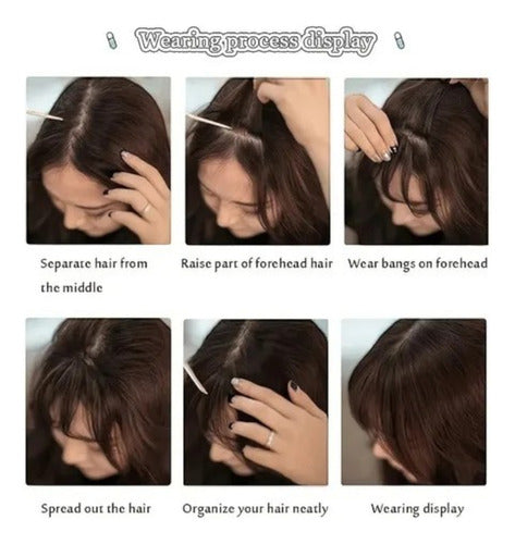 Flequillo Natural Copete Fleco Postizo Cabello Mate Premium