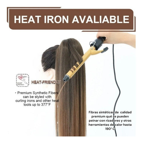 Coleta Postiza De Cabello Realista Premium De Alta Calidad