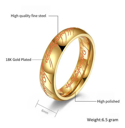 Anillo Único Mágico Brilla En La Oscuridad Tolkien Hobbit