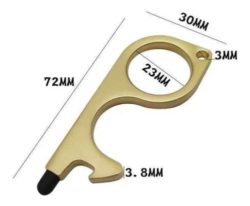 Llavero Llave Lapiz Touch Celular Tablet Anti Contacto Acero