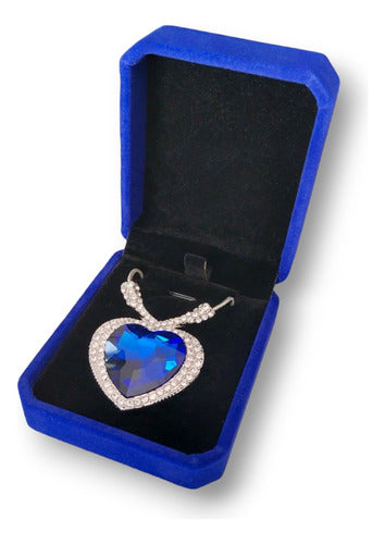 Collar Corazón Del Mar Circonios Colección Titanic Plata 925