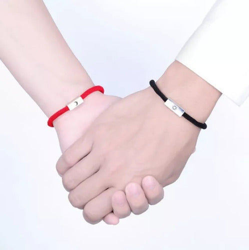 Pulsera Para Pareja Magnética Con Iman Luna Sol Regalo Amor