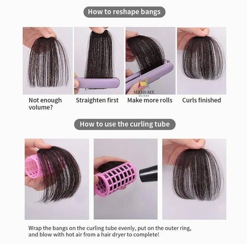 Flequillo Natural Copete Fleco Postizo Cabello Mate Premium