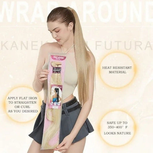 Coleta Postiza De Cabello Realista Premium De Alta Calidad