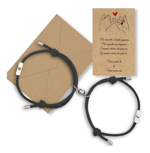 Pulsera Para Pareja Magnética Con Iman Luna Sol Regalo Amor