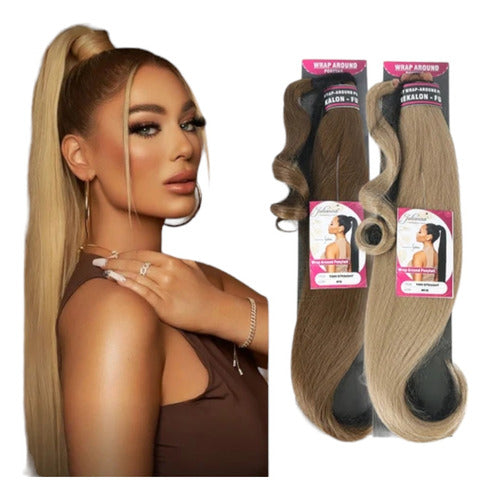 Coleta Postiza De Cabello Realista Premium De Alta Calidad