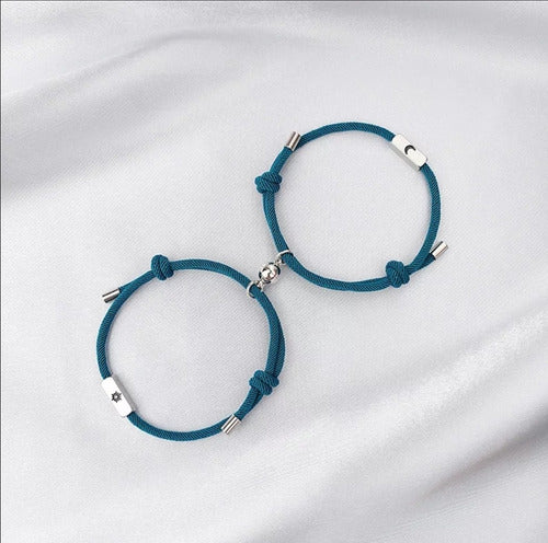 Pulsera Para Pareja Magnética Con Iman Luna Sol Regalo Amor