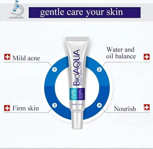 Bioaqua Pure Skin Crema Anti Acne Remueve Manchas Cicatrices