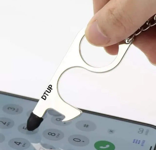 Llavero Llave Lapiz Touch Celular Tablet Anti Contacto Acero