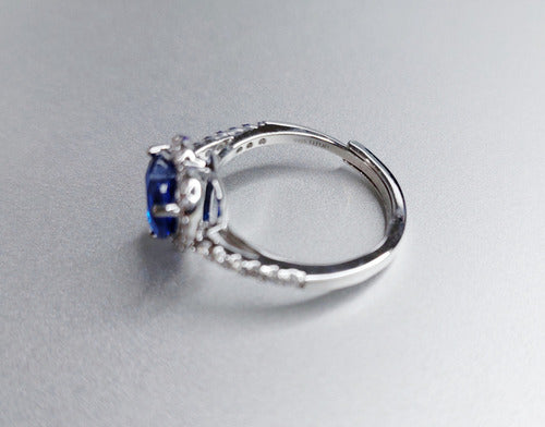 Anillo Corazón Del Mar Azul Titanic Plata 925 Original Dtup®