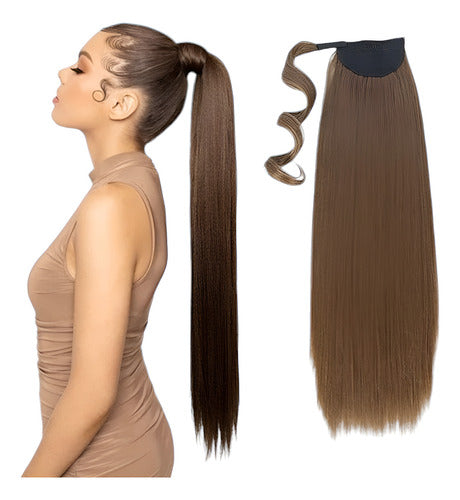 Coleta Postiza De Cabello Realista Premium De Alta Calidad