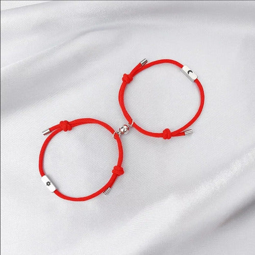 Pulsera Para Pareja Magnética Con Iman Luna Sol Regalo Amor