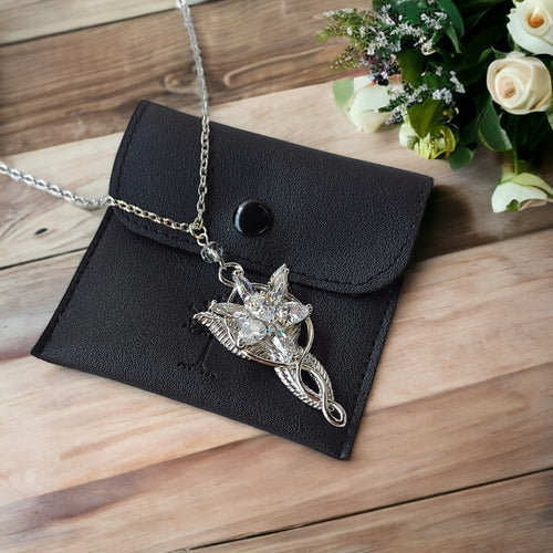 Collar De Arwen Evenstar Estrella De La Tarde Plata 925 Dtup