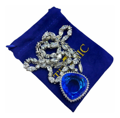 Collar De Lujo Corazón Del Mar Titanic Plata 925 Dtup®