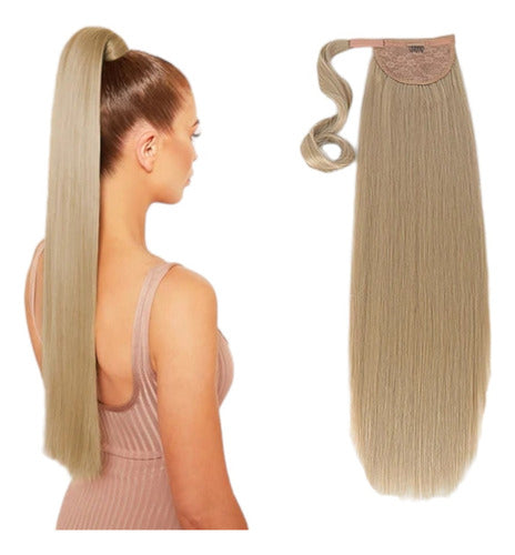 Coleta Postiza De Cabello Realista Premium De Alta Calidad