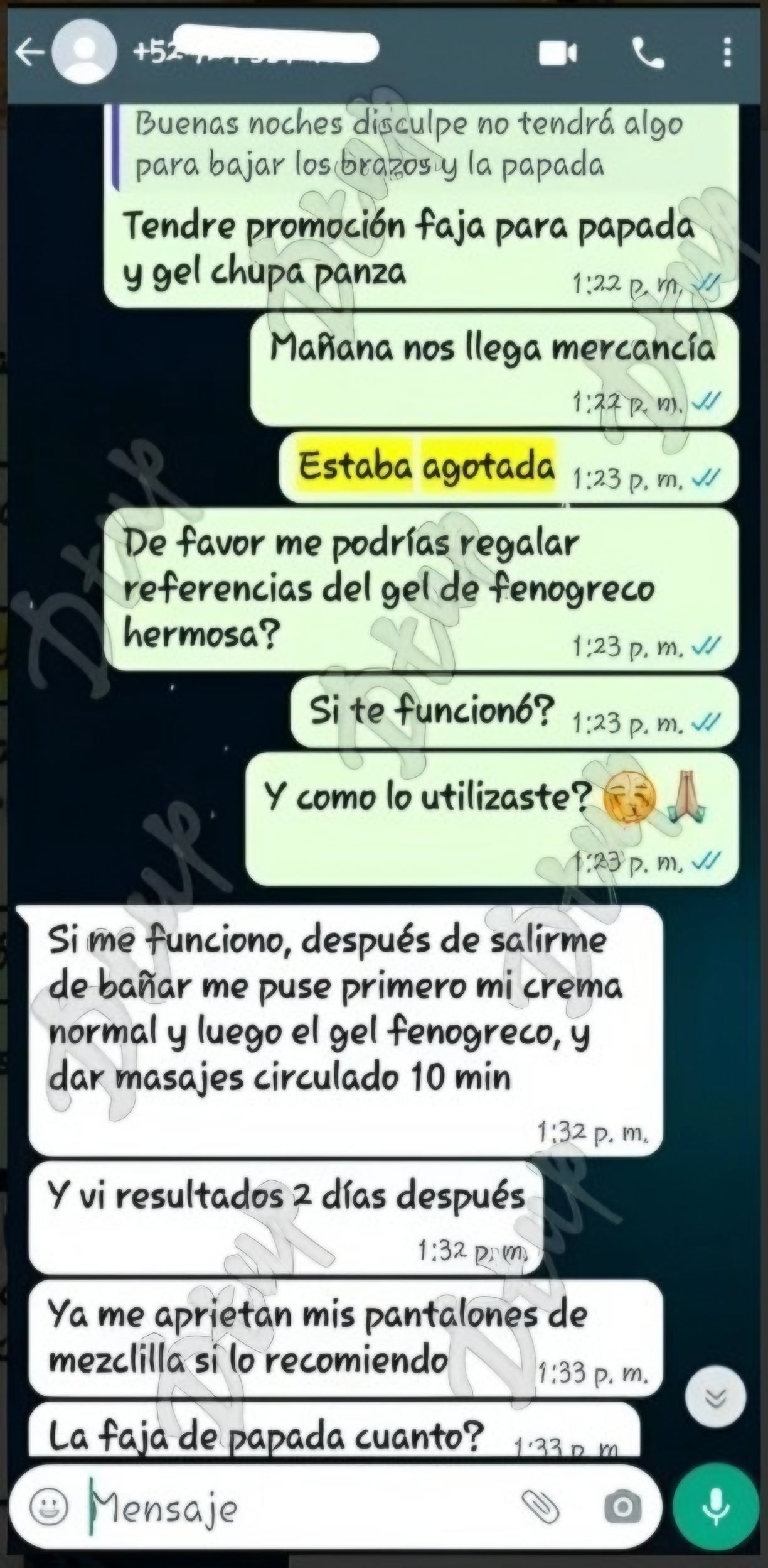 Gel Fenogreco Premium Concentrado 100% Natural Busto y gluteos Dtup®