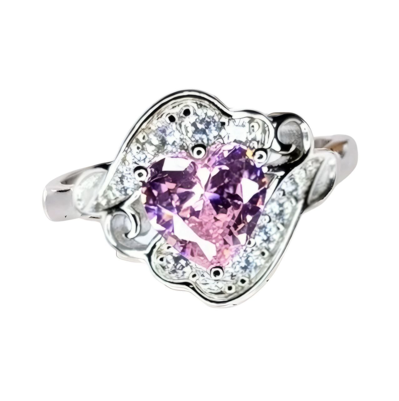 Anillo de compromiso de Sailor Moon plata 925 y Oro Blanco Dtup®