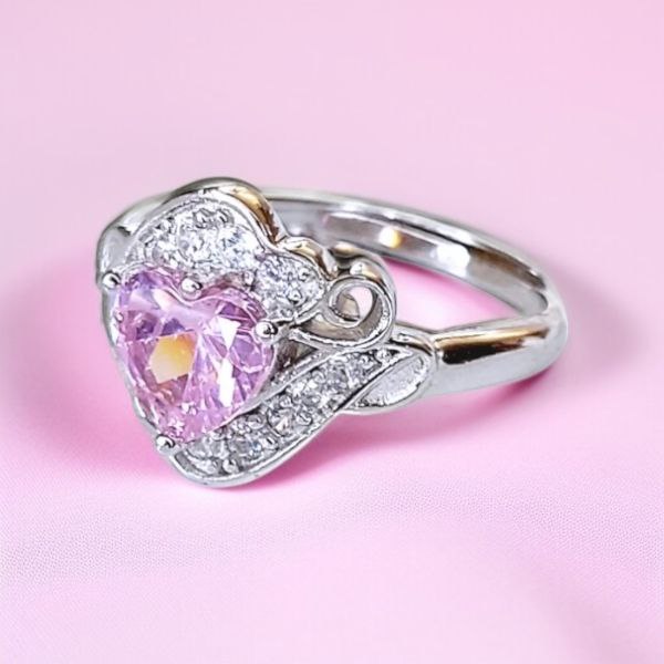 Anillo de compromiso de Sailor Moon plata 925 y Oro Blanco Dtup®