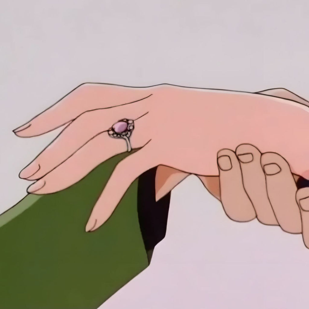 Anillo de compromiso de Sailor Moon plata 925 y Oro Blanco Dtup®