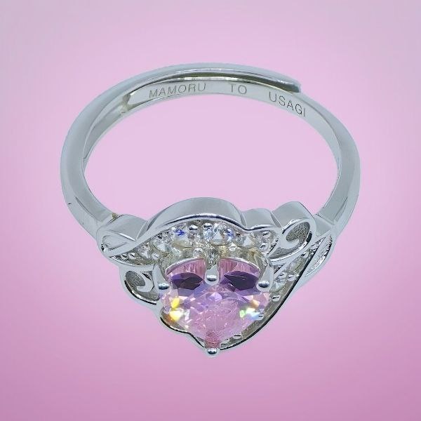Anillo de compromiso de Sailor Moon plata 925 y Oro Blanco Dtup®
