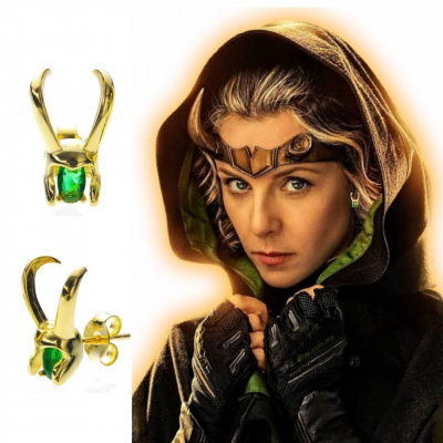Aretes Sylvie Princesa Asgard Marvel diosa de las mentiras